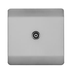 ART-TVSBS  TV Co-Axial 1 Gang Brushed Steel